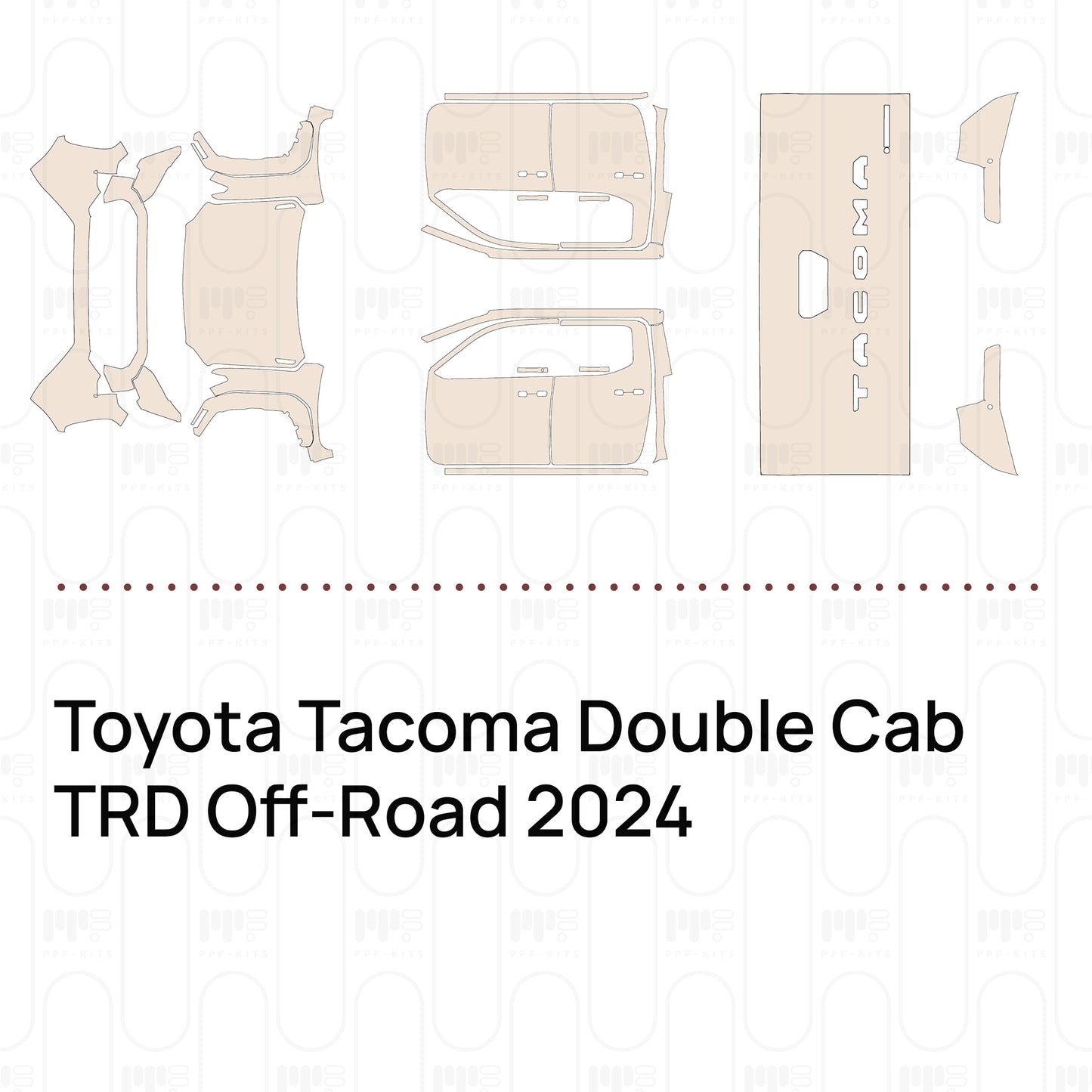 Pre-Cut PPF Toyota Tacoma Double Cab TRD Off-Road 2024