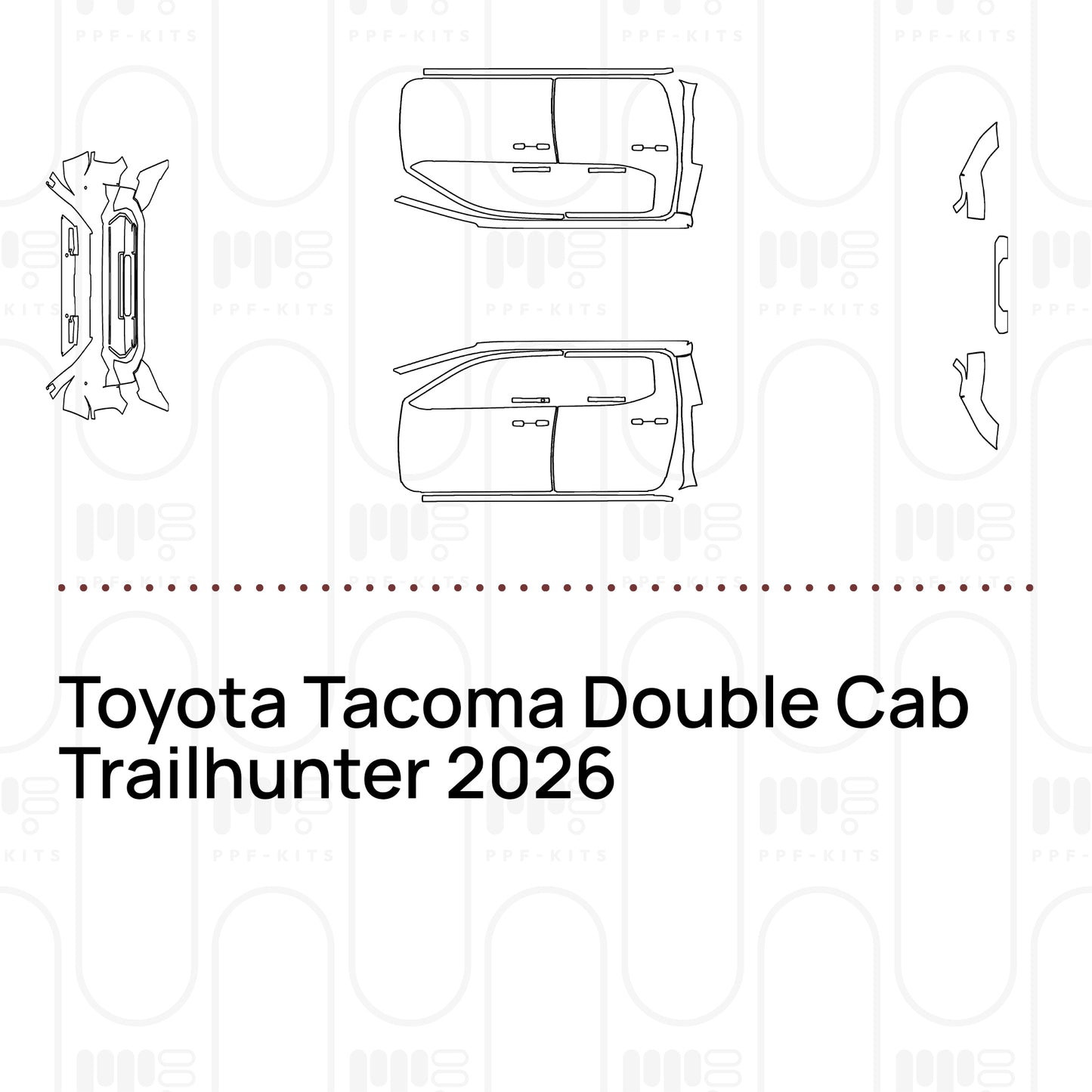 Pre-Cut PPF Toyota Tacoma Double Cab Trailhunter 2026