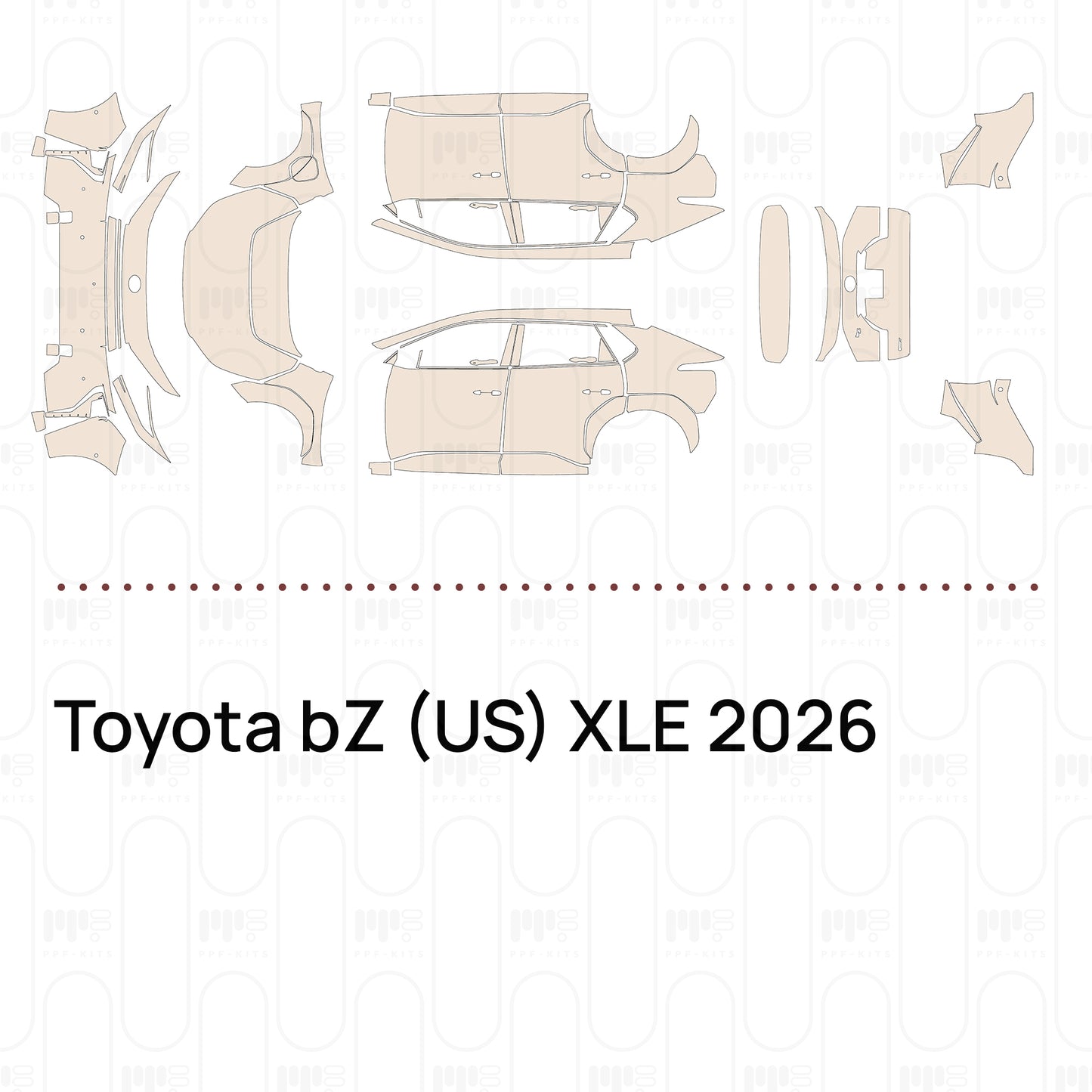Pre-Cut PPF Toyota bZ (US) XLE 2026