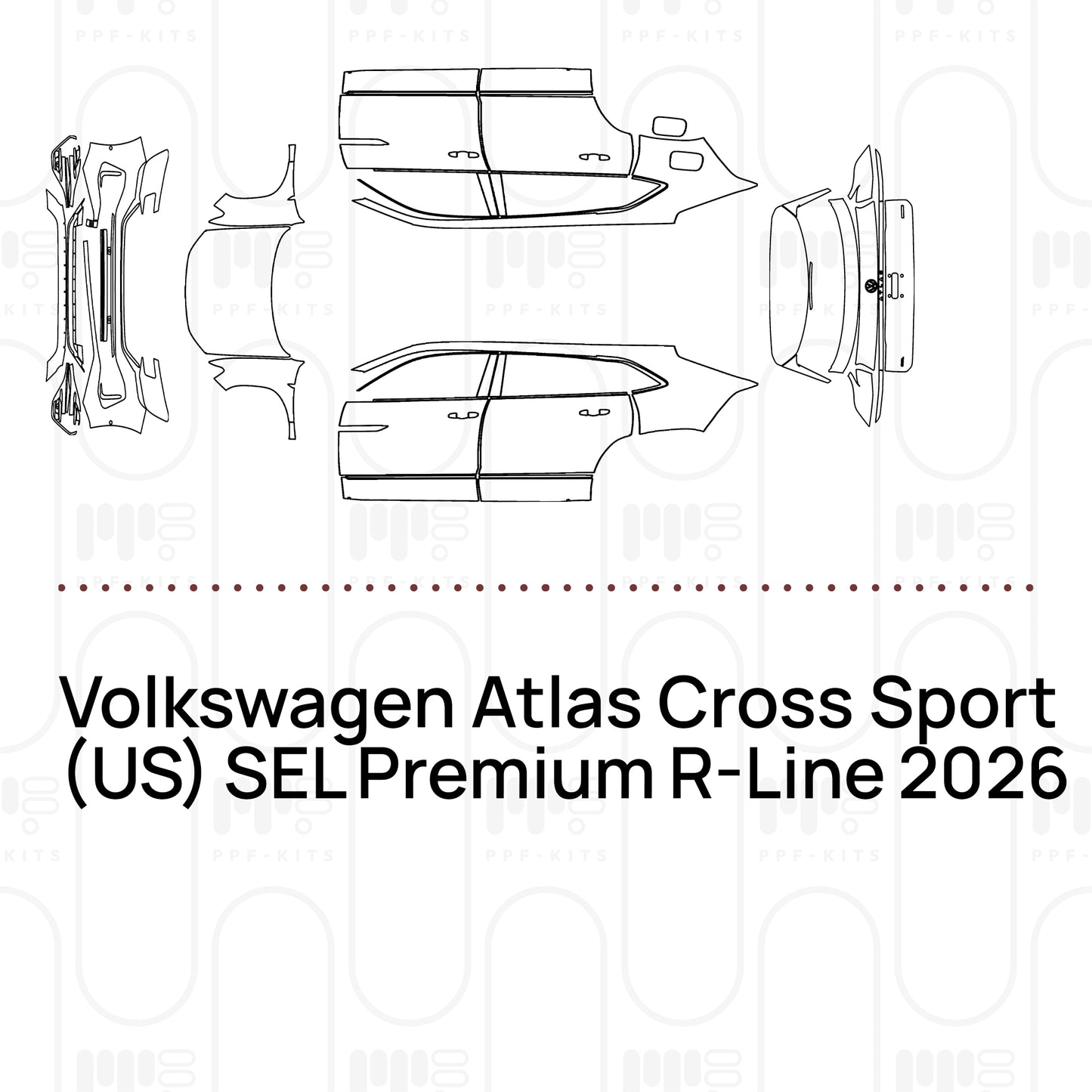 Pre-Cut PPF Volkswagen Atlas Cross Sport (US) SEL Premium R-Line 2026