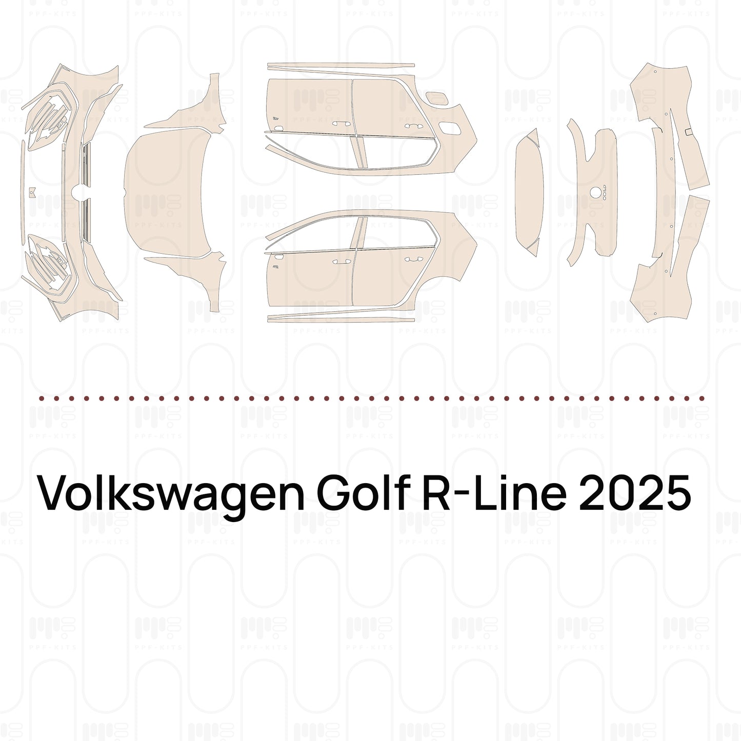 Pre-Cut PPF Volkswagen Golf R-Line 2025
