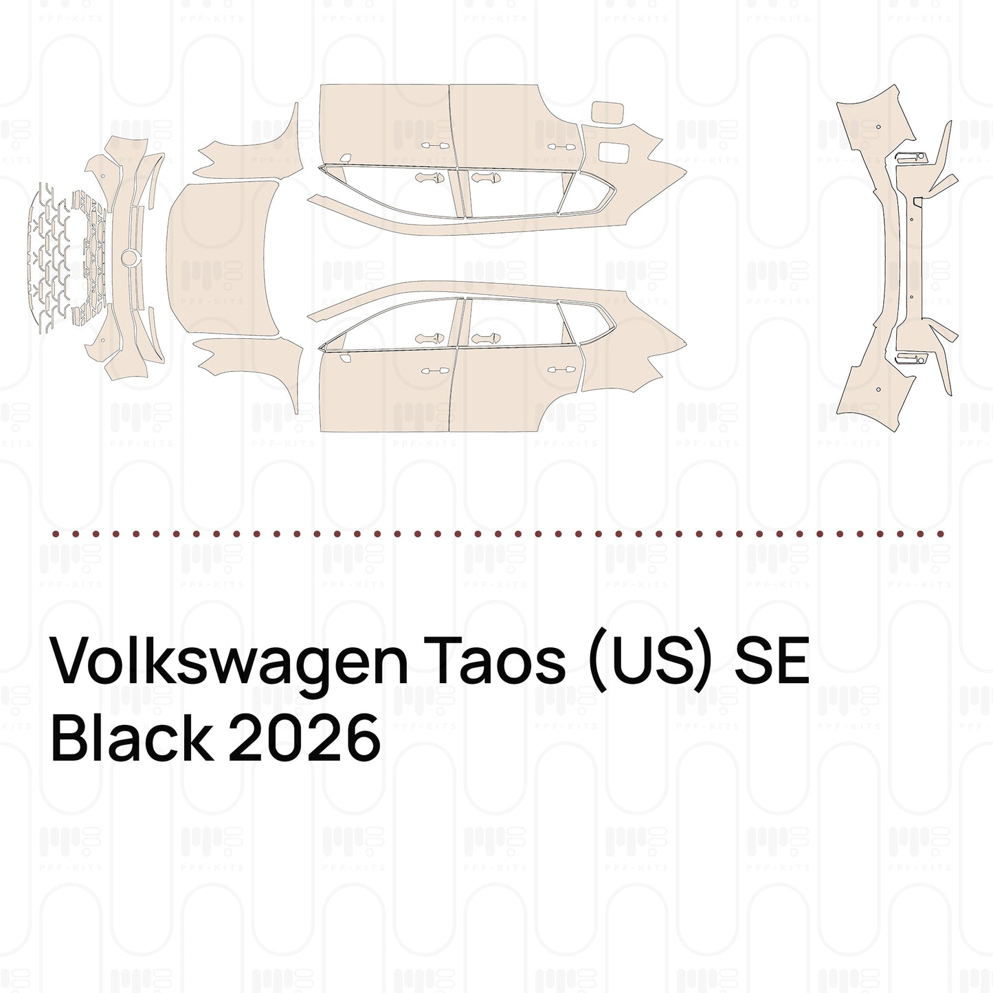 Pre-Cut PPF Volkswagen Taos (US) SE Black 2026