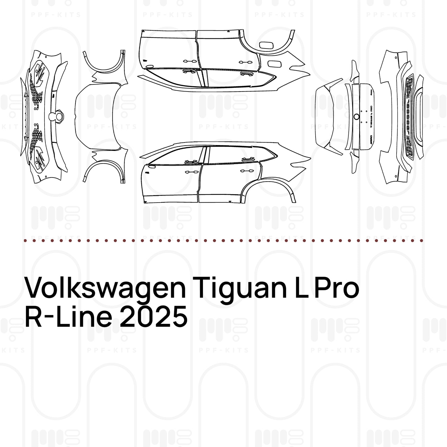 Pre-Cut PPF Volkswagen Tiguan L Pro R-Line 2025