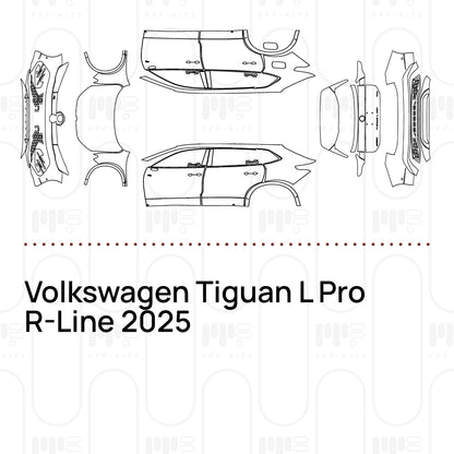 Pre-Cut PPF Volkswagen Tiguan L Pro R-Line 2025