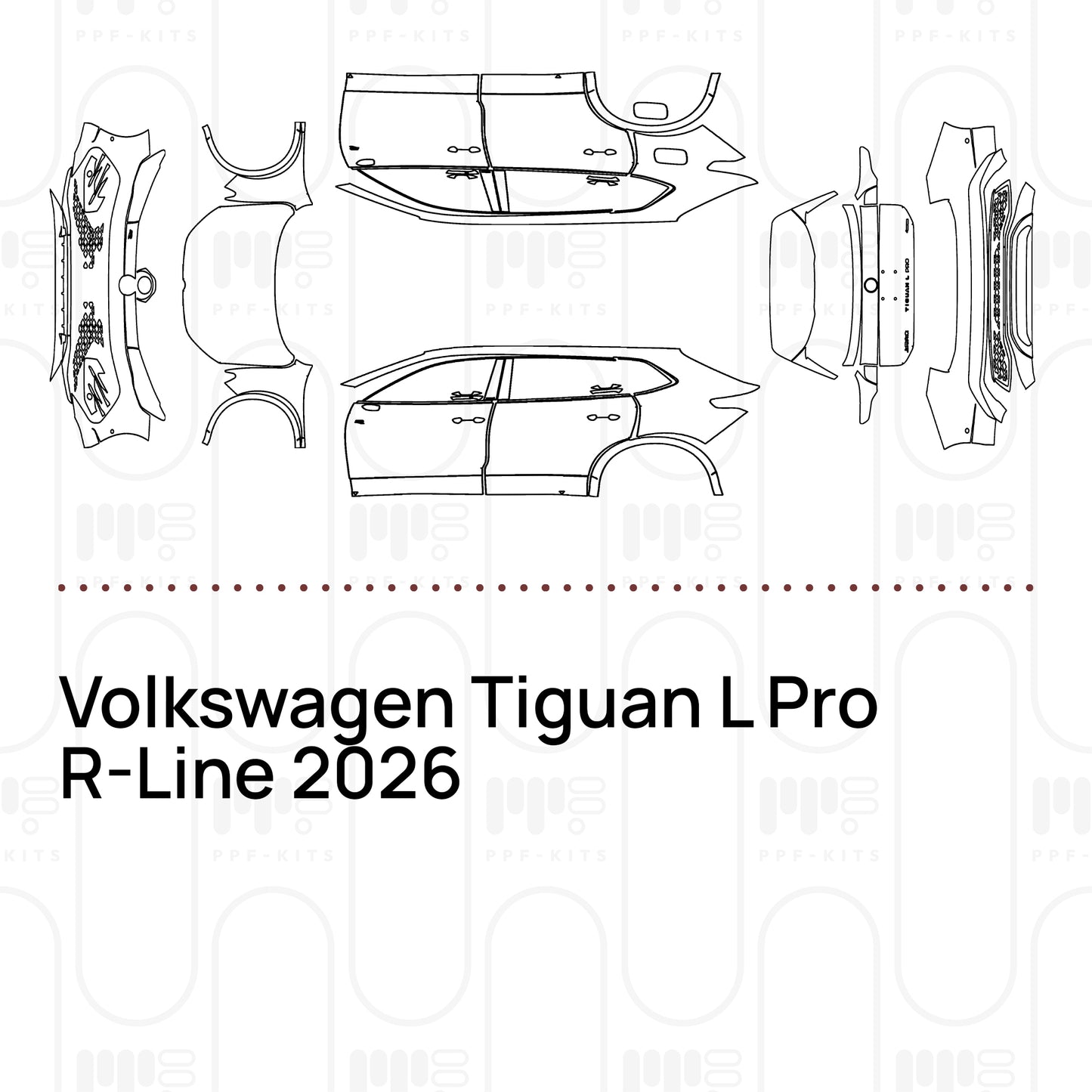 Pre-Cut PPF Volkswagen Tiguan L Pro R-Line 2026