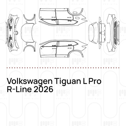 Pre-Cut PPF Volkswagen Tiguan L Pro R-Line 2026
