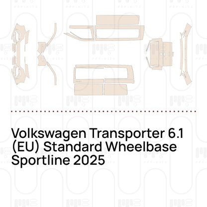 Pre-Cut PPF Volkswagen Transporter 6.1 (EU) Standard Wheelbase Sportline 2025
