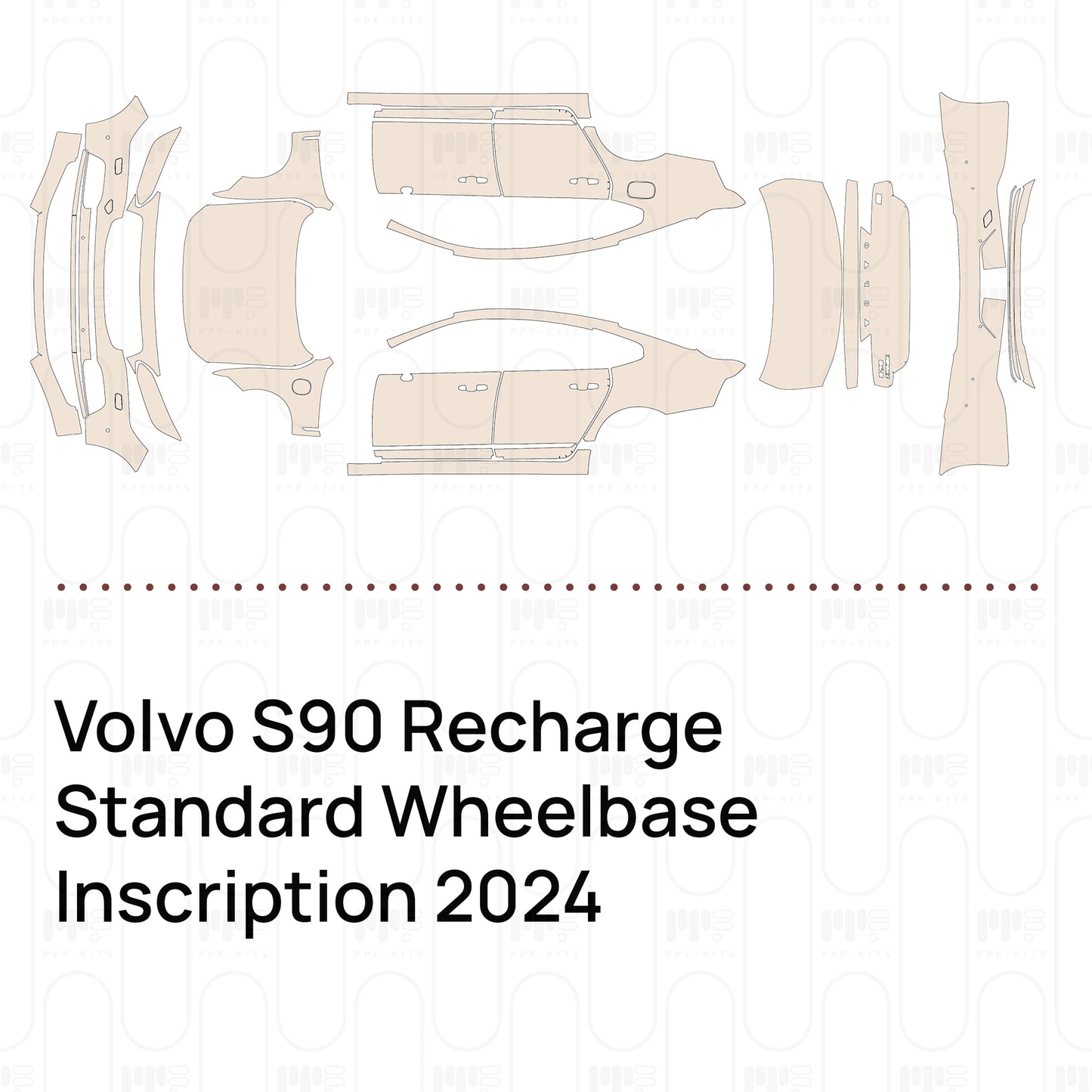 Pre-Cut PPF Volvo S90 Recharge Standard Wheelbase Inscription 2024