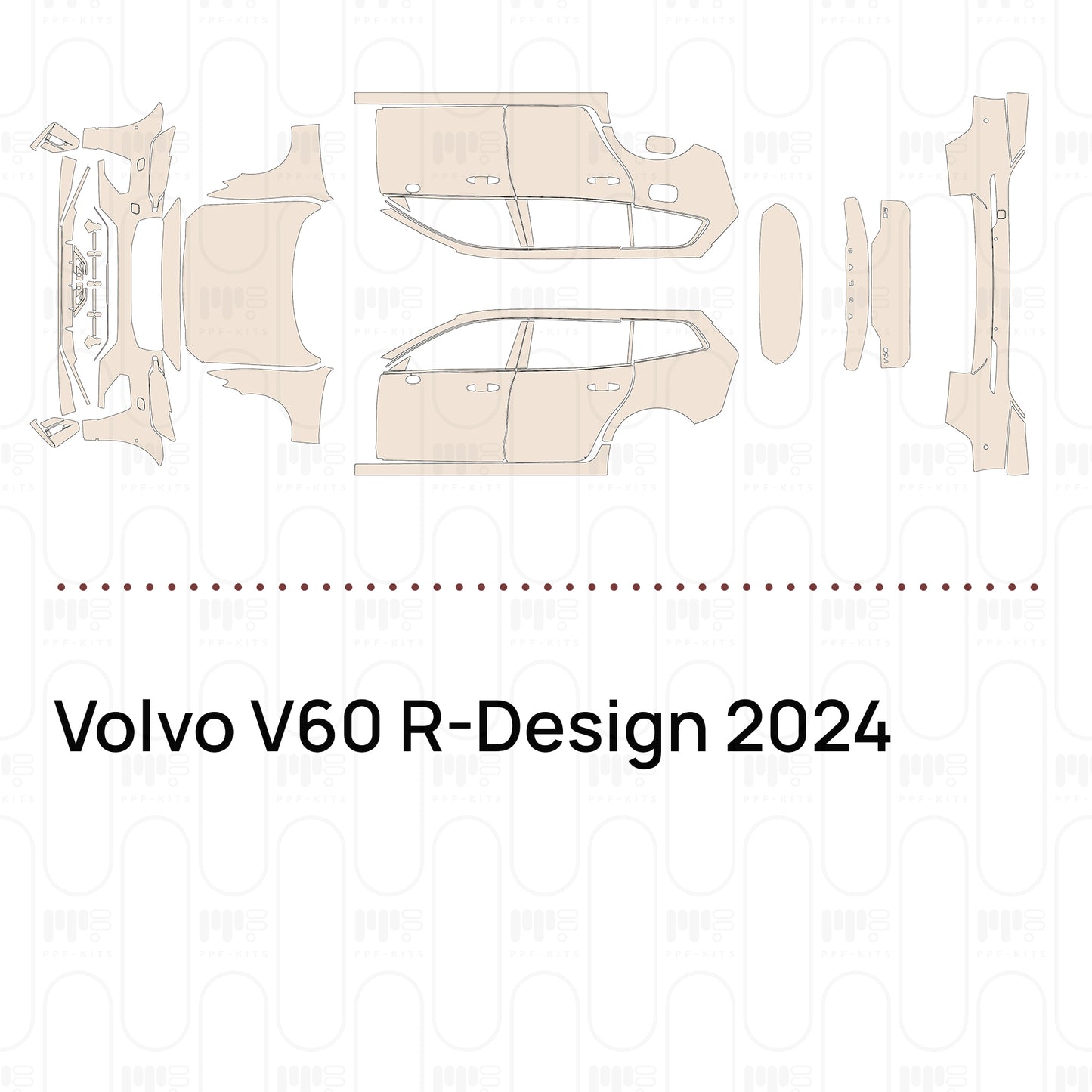 Pre-Cut PPF Volvo V60 R-Design 2024