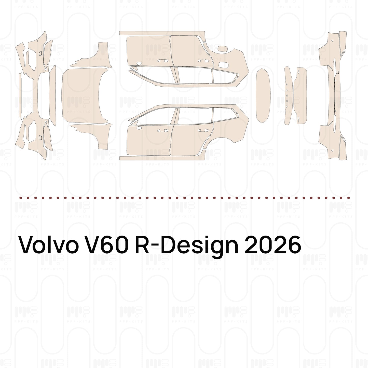 Pre-Cut PPF Volvo V60 R-Design 2026